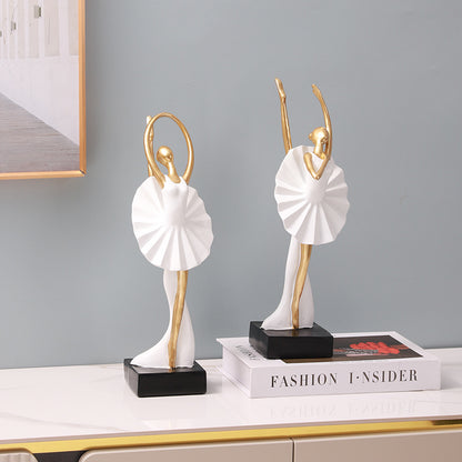 Elegant Dancing Figure Sculpture Homeandso