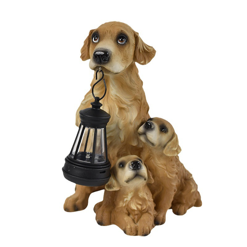 Decorative Dog Lantern Sculpture Homeandso