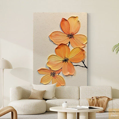 Textured Floral Canvas Wall Art Homeandso