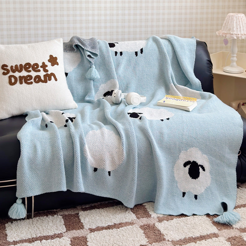 Home Decor Cozy Knit Blanket for Living Room