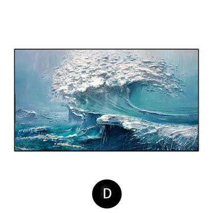 3D Textured Ocean Wave Canvas Art Homeandso