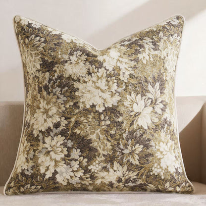 Floral Jacquard Decorative Pillow