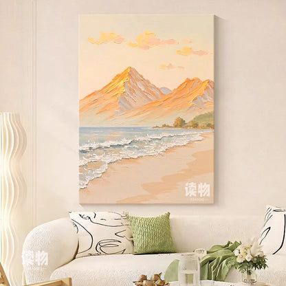 Impressionist Coastal Landscape Canvas Art Print Homeandso
