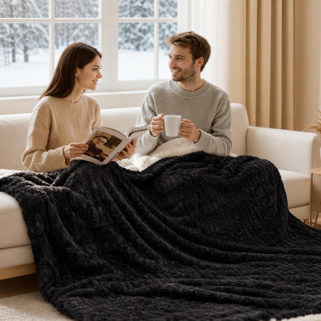 Textured Cozy Throw Decke