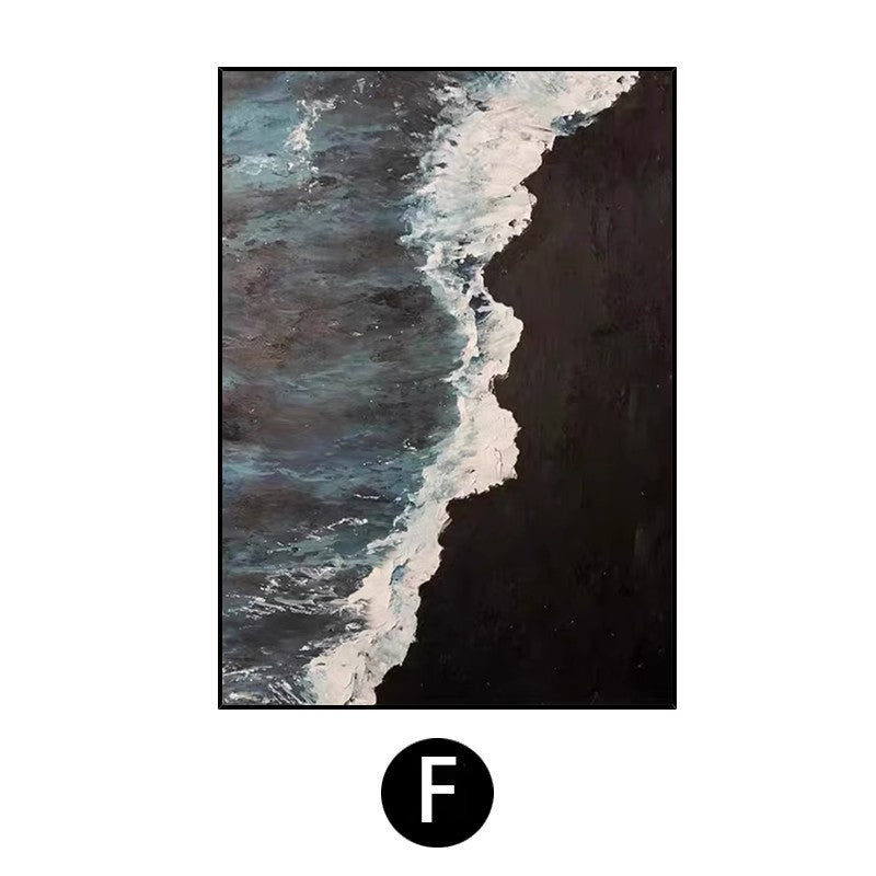 Coastal Wave Textured Canvas Artwork Homeandso