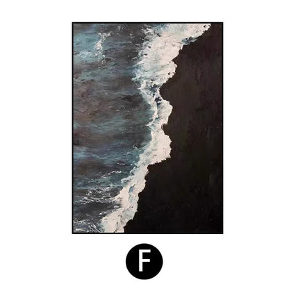 Coastal Wave Textured Canvas Artwork Homeandso