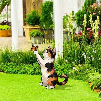 Decorative Cat Garden Stake Homeandso