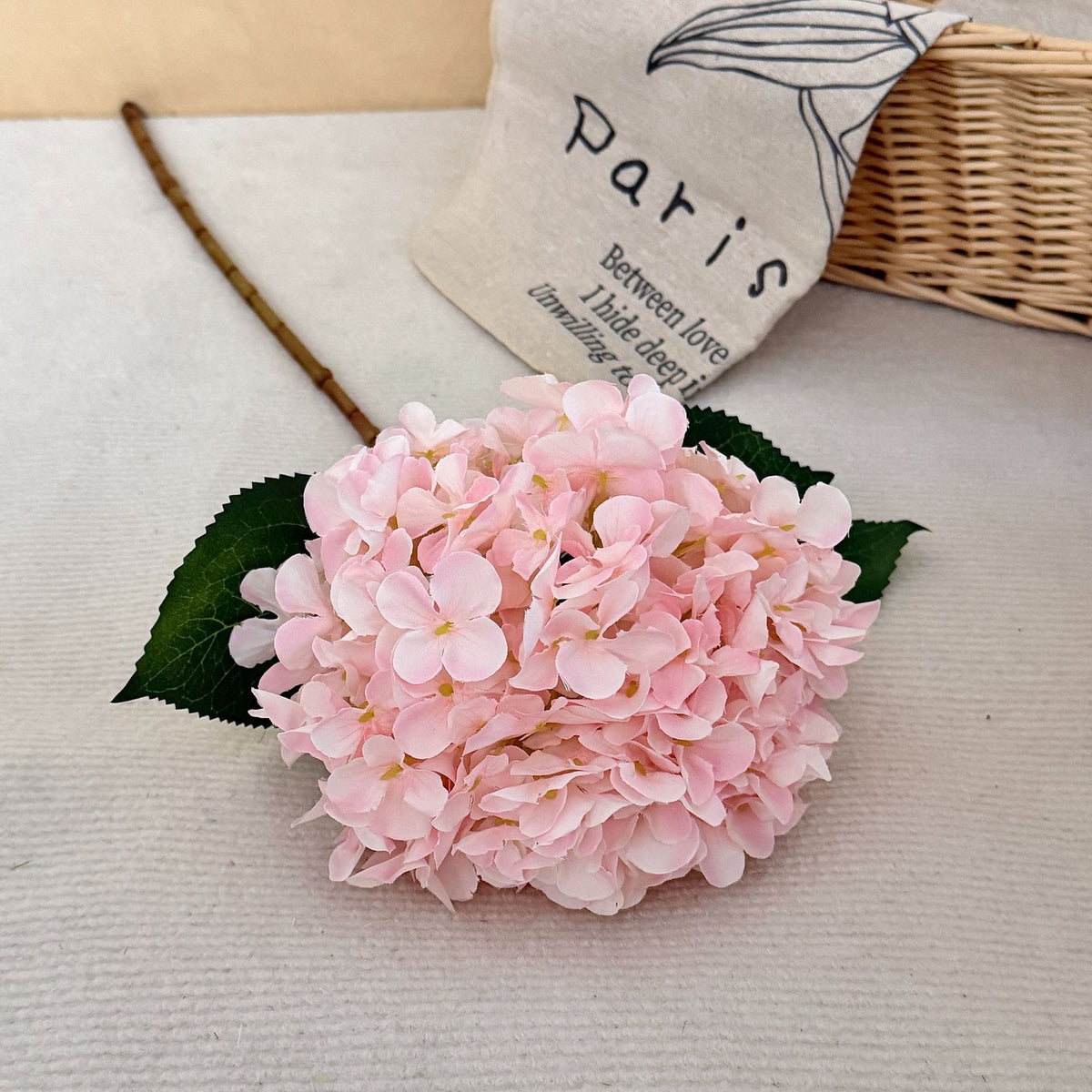 Lifelike Hydrangea Floral Piece