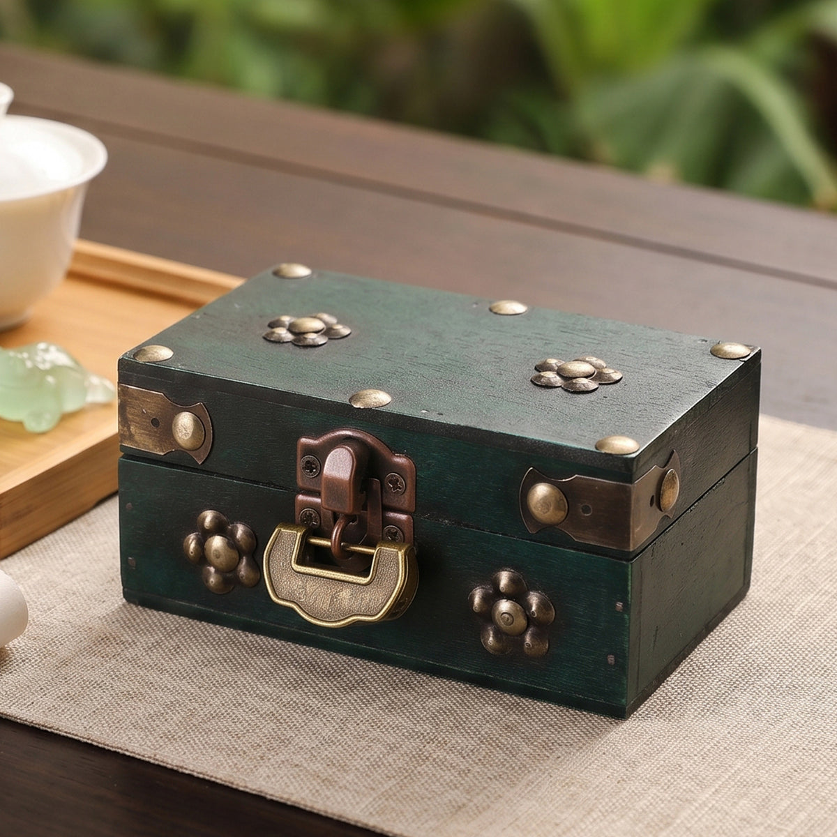 Vintage-Style Lockable Treasure Chest Homeandso