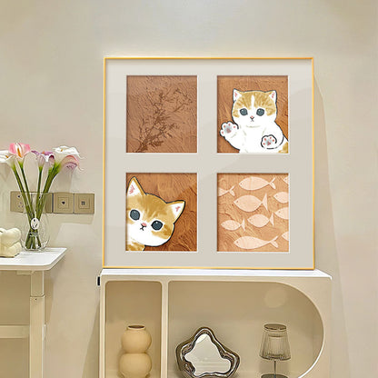 Decorative Framed Cat Artwork Homeandso