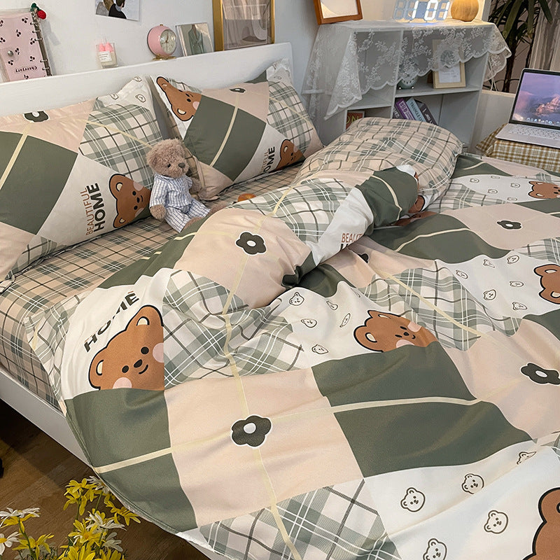 Playful Cartoon Dog-Themed Bedding Set Homeandso