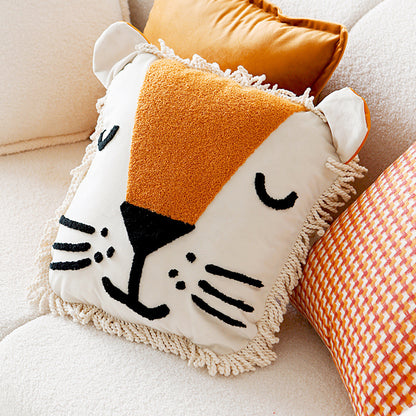 Artistic Animal-Themed Throw Pillow