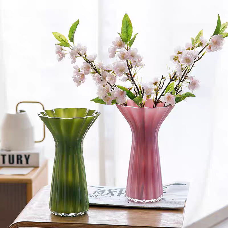 Dekorative Glasvase für Blumenarrangements