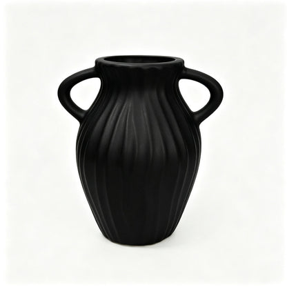 Textured Ribbed Decorative Vase