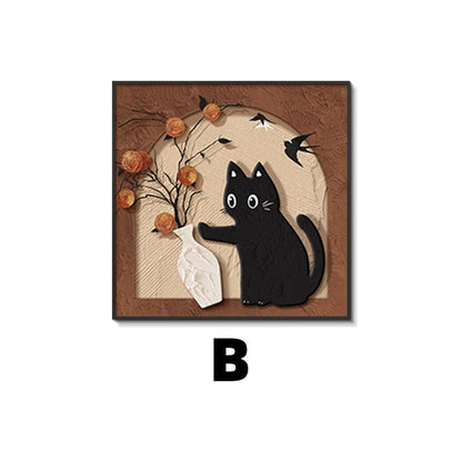 Decorative Cat-Themed Wall Art Homeandso