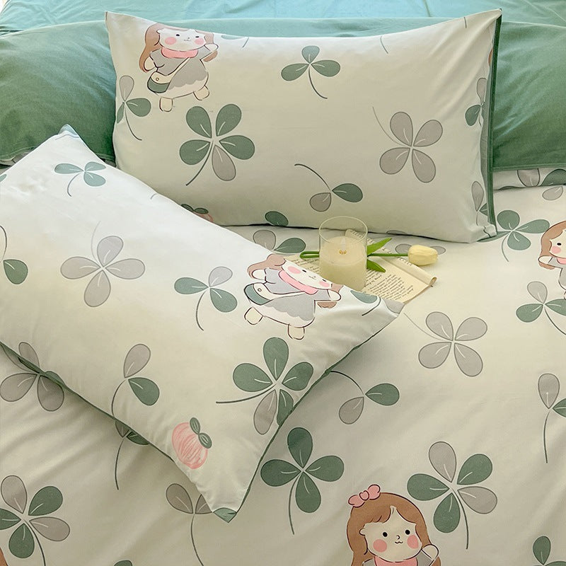 Stylish Grid Pattern Pillowcase Set