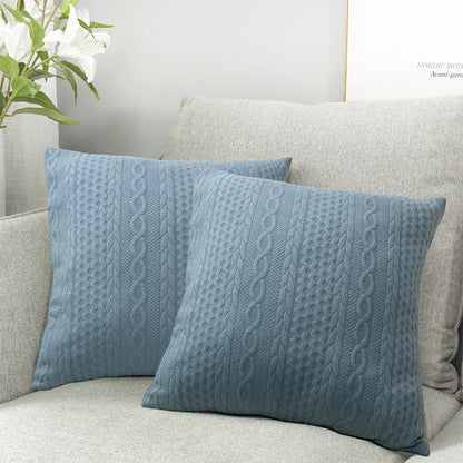 Textured Knit Decorative Pillow