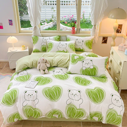 Playful Cartoon Bear Bedding Set Homeandso