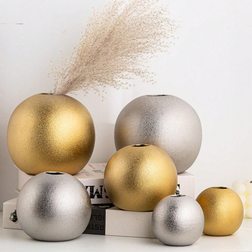 Decorative Gold Sphere Vase Homeandso