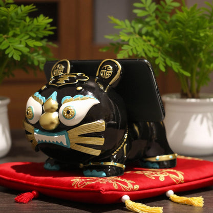 Decorative Black Tiger Phone Stand Homeandso