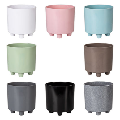 Contemporary Footed Ceramic Plant Pot Homeandso
