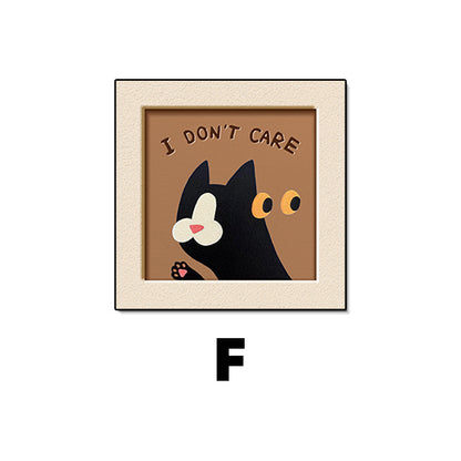 Whimsical Cat-Themed Framed Art Print Homeandso