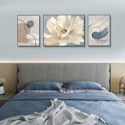 Elegant Framed Abstract Floral Art Set Homeandso
