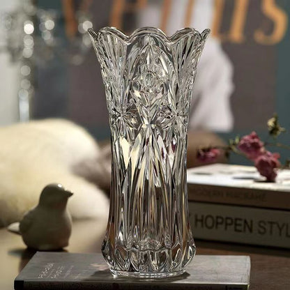 Elegante florale Kristallvase