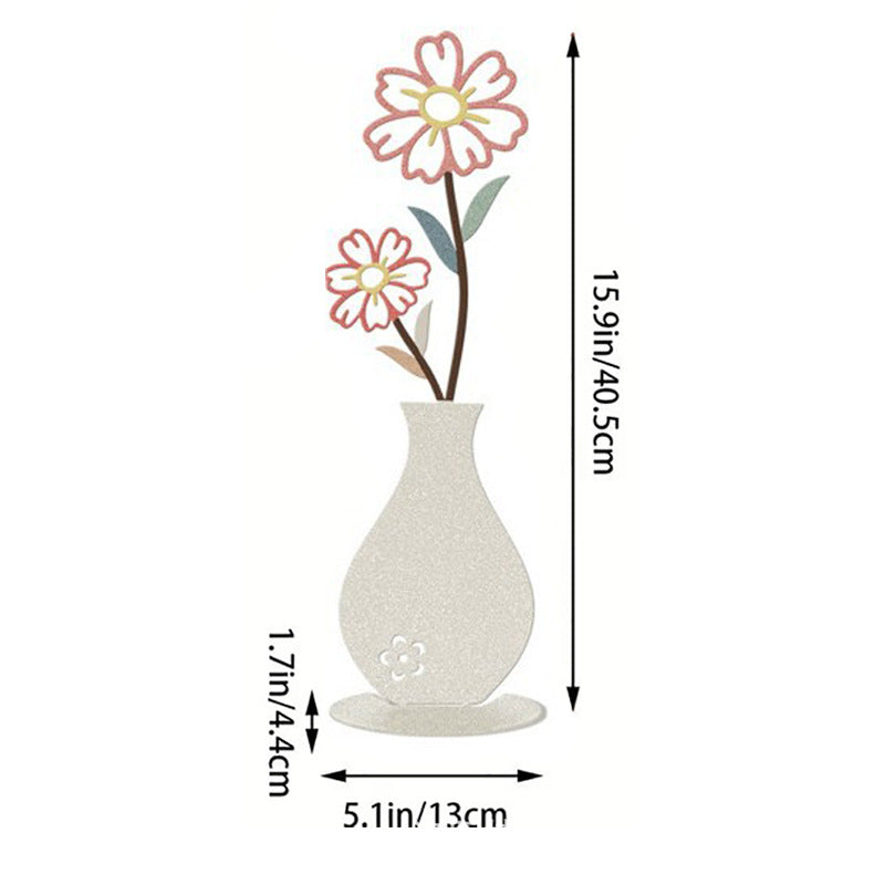 Decorative Floral Metal Vase Homeandso
