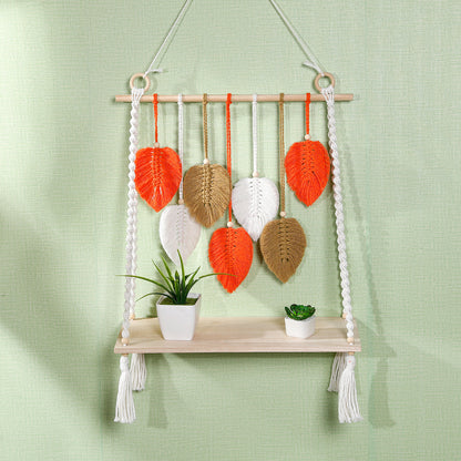 Leaf Motif Macrame Wall Hanging Homeandso