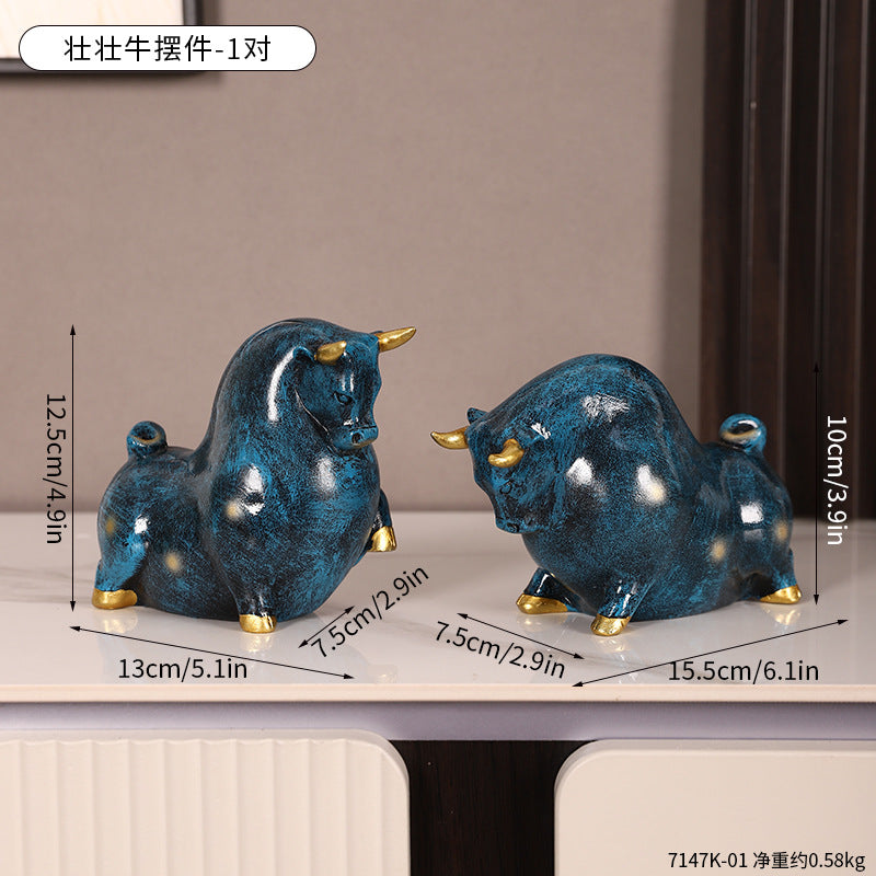 Decorative Bull Figurine Homeandso