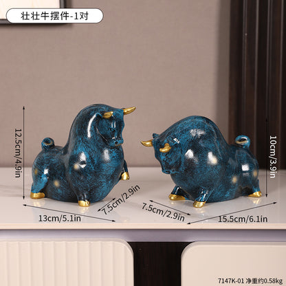 Decorative Bull Figurine Homeandso