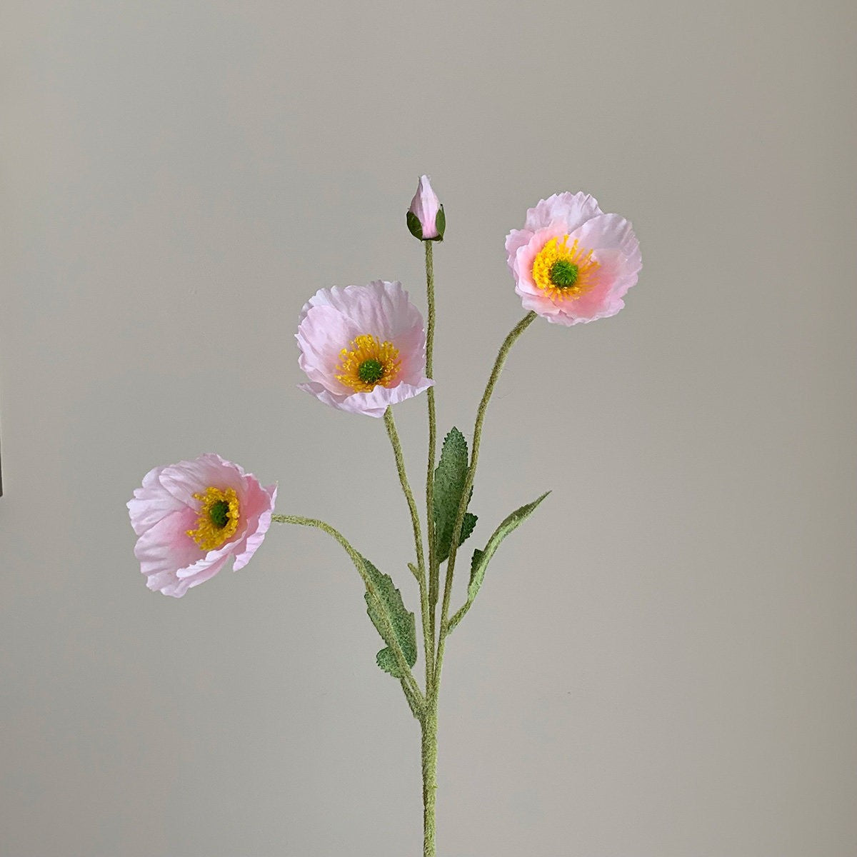 Lifelike Artificial Poppy Stem Arrangement