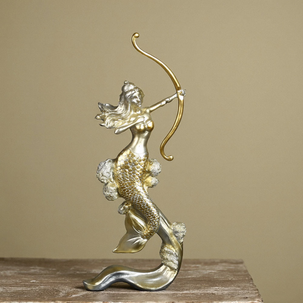 Artistic Mermaid Archer Figurine Homeandso