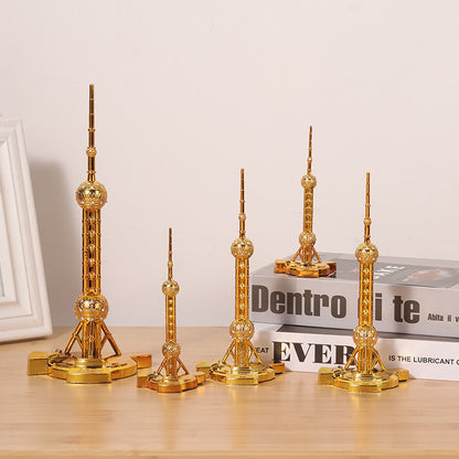 Decorative Metallic Tower Sculpture Homeandso