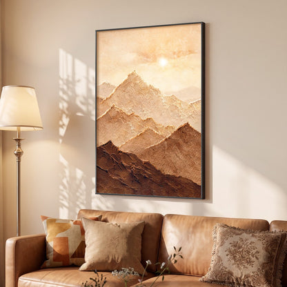 Textured Mountain Landscape Canvas Art Homeandso