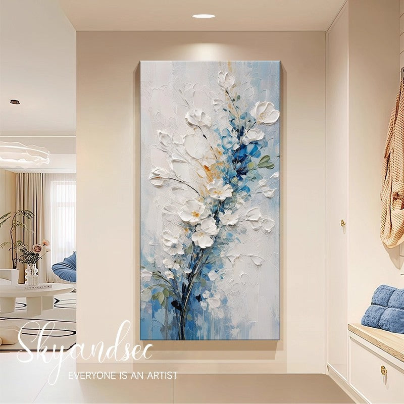 Floral Relief Canvas Wall Art Homeandso