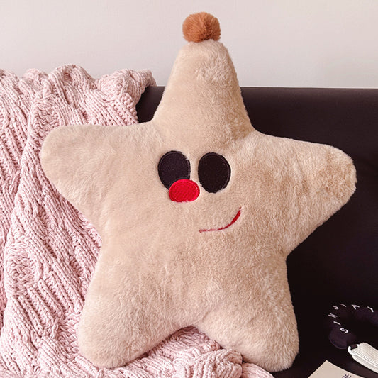 Star-Shaped Plush Cushion