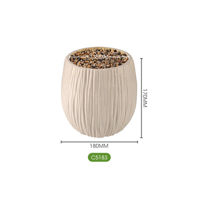 Textured Modern Ceramic Garden Planter Homeandso