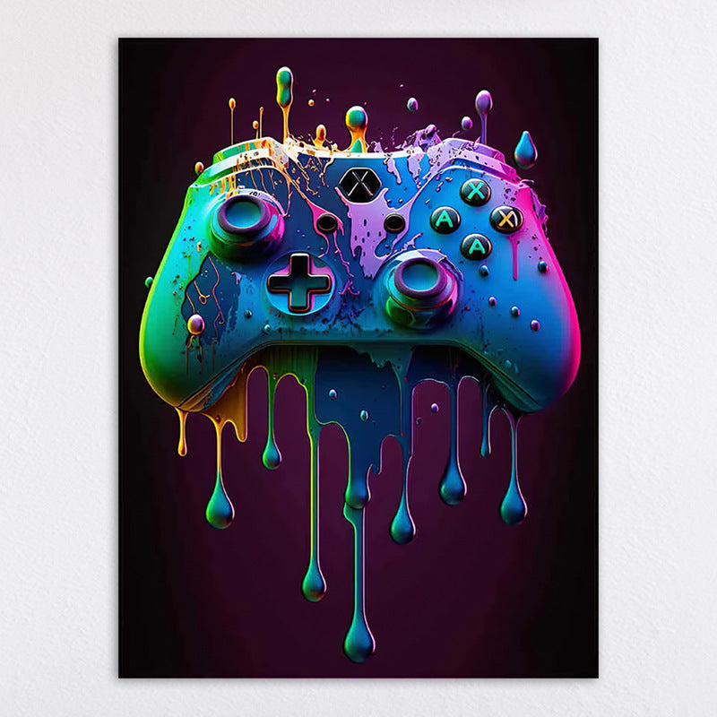 Vibrant Retro Gaming Console Art Print Homeandso