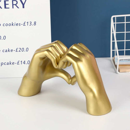 Heart-Shaped Hand Gesture Sculpture Homeandso