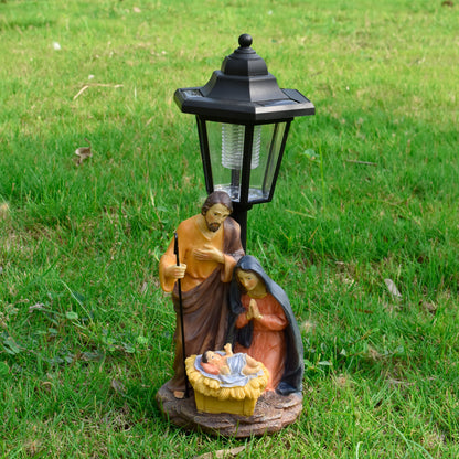 Decorative Nativity Scene Solar Lantern Homeandso