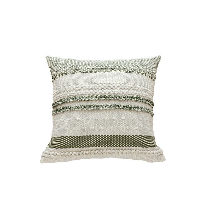 Textured Striped Decorative Cushion