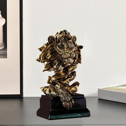 Artistic Lion Head Sculpture Homeandso