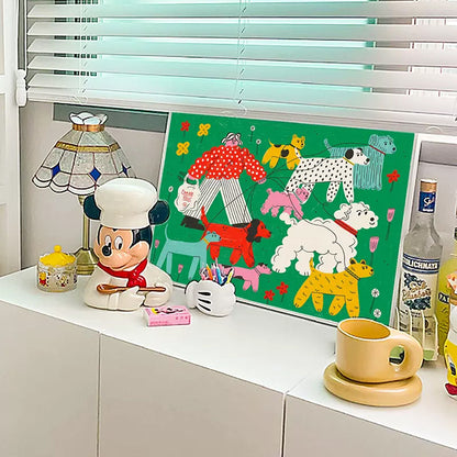 Whimsical Dog-Themed Wall Art Homeandso