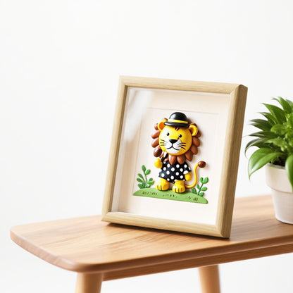 Whimsical Lion Artwork Frame