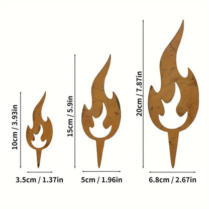 Metal Flame Garden Stake Homeandso