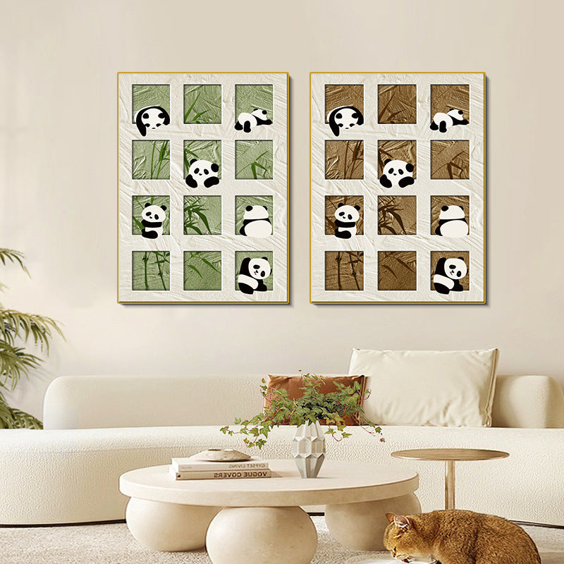 Decorative Panda-Themed Wall Art Homeandso