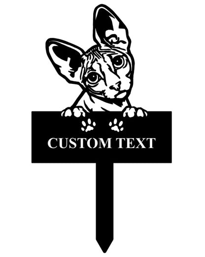 Customized Cat Garden Marker Homeandso