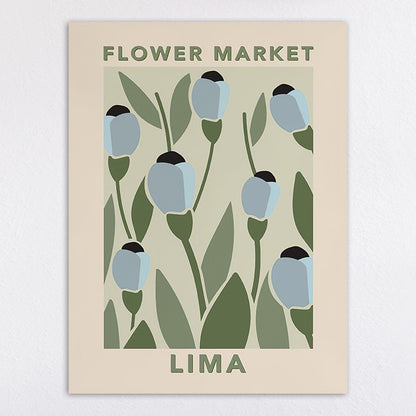 Floral Checkerboard Art Print Homeandso